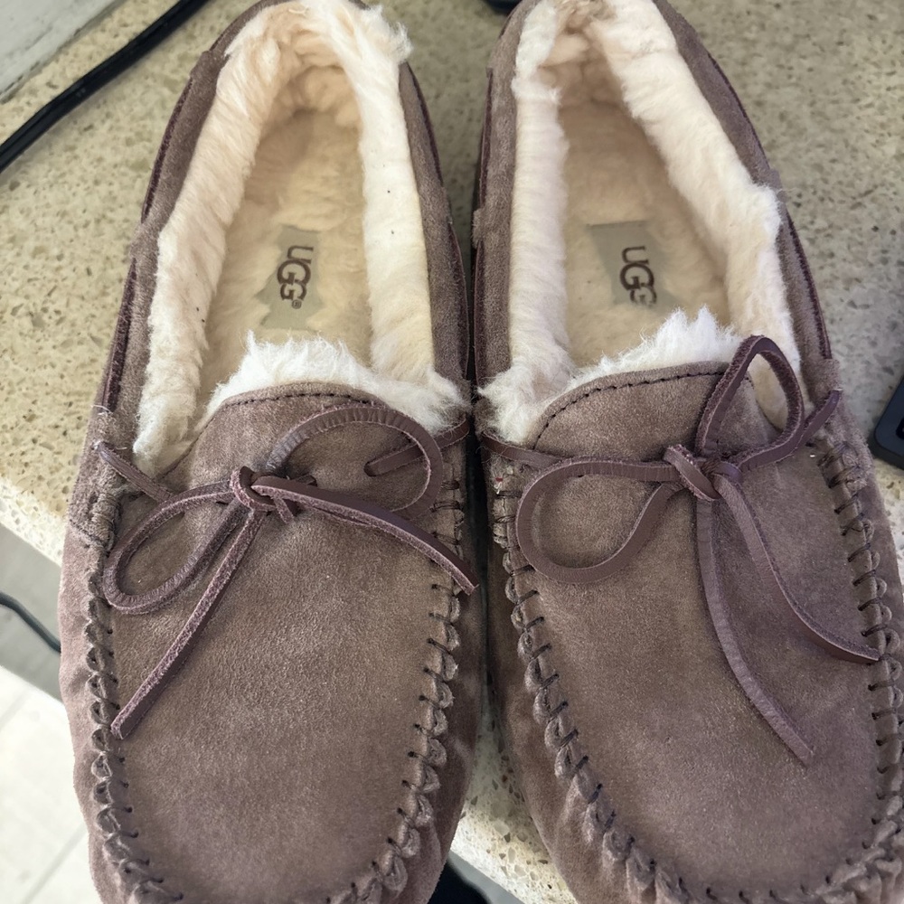 UGG Brown Suede Moccasin Slippers